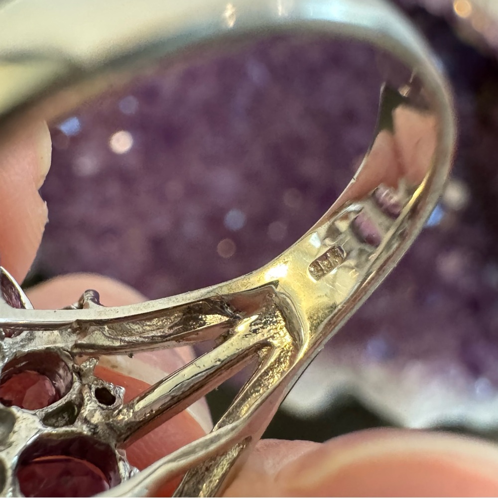 Sparkly Amethyst Statement Ring - image 4